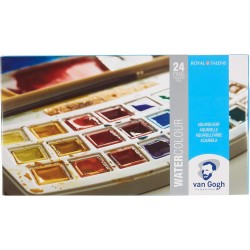 Boite Peinture Aquarelle 24 Demi Godets -  Van Gogh